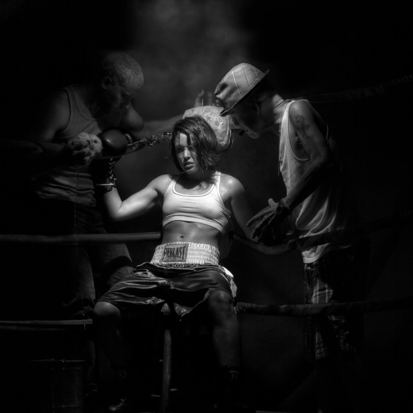 corner, boxing ring girl, boxing,